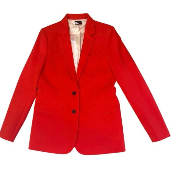 🧥 The Kooples Red Wool Blazer with Black Buttons – Women’s 38 (US 6-8) - Picture 1 of 9